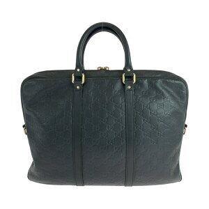 Gucci ssima bag business black shoulder leather
